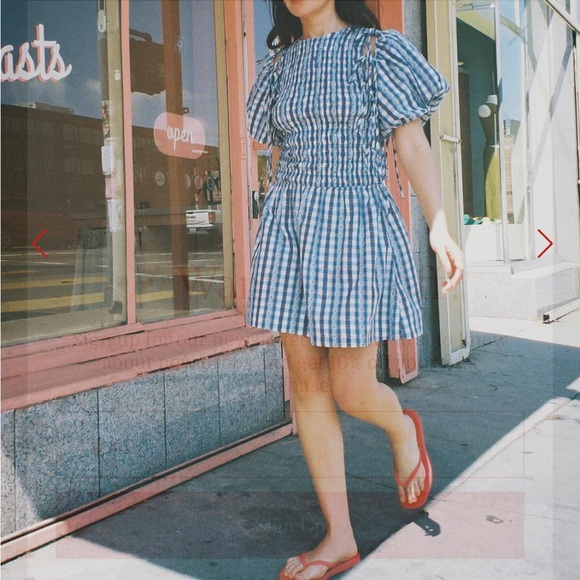 Damson Madder Becca Bubble Mini Dress - Picture 2 of 3